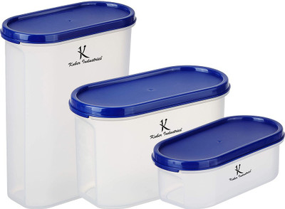 KUBER INDUSTRIES Plastic Utility Container  - 500 ml, 1200 ml, 2000 ml(Pack of 3, Clear)