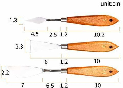 53 Arts steel 3 Paint Wells Palettes(Set of 3, Brown)