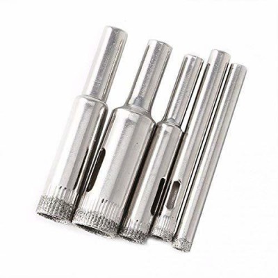 kts12 Diamond Coated Core Hole Saw Drill Bit Tools for Tiles Marble Glass (5mm 6mm 8mm 10mm 12mm) - Set of 5
