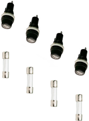 Ovicart Fuse Holder With 5A Fuse 5X20mm Fuse Holder With 250V Fast 5A Glass Fuse (Pair of 4) Electrical Fuse(5 A)