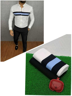 RGDP CREATION Polycotton Colorblock Shirt & Trouser Fabric