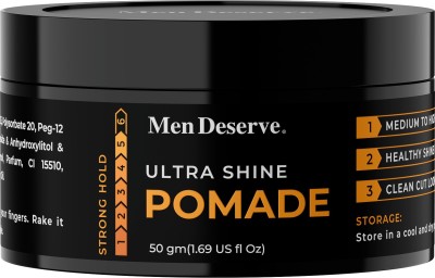 Men Deserve Hair Styling Ultra Shine Pomade for Strong Hold and Wet Look hairstyles Hair Wax(50 g)