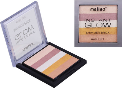 maliao Instant glow shimmer Brick Highlighter Palette, Face Makeup, Highlighter(multicolor)