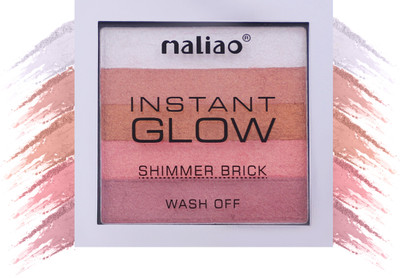maliao Instant Glow Shimmer Brick Highlighter (Multicolour) Highlighter(Multi)