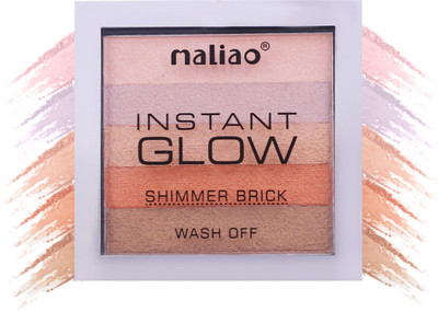 maliao Instant Glow Shimmer Brick Highlighter (Multicolour) Highlighter(MULITICOLOR)