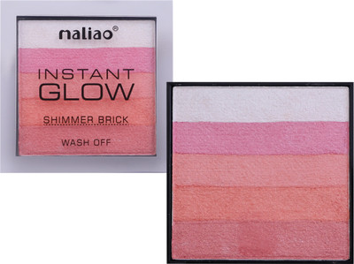 maliao Instant glow shimmer Brick Highlighter Palette, for women and girls 9g Highlighter(Multicolor)