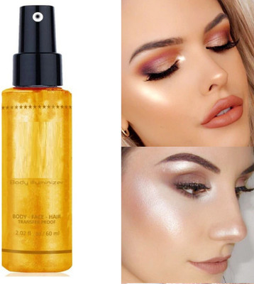 Latixmat Highlighter Makeup Face Glow Brighten Shimmer Make For Professional Look Highlighter(GOLD)