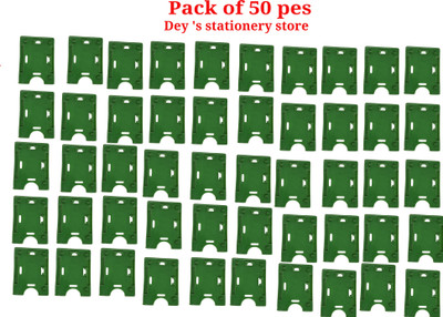 Dey 's stationery store Plastic ID Badge Holder(Pack of 50)