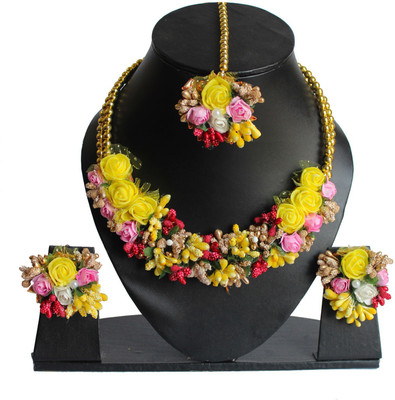 GEODE DELIGHT Fabric Multicolor Jewellery Set(Pack of 1)