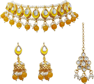 Chrishan Alloy Yellow Jewellery Set(Pack of 1)