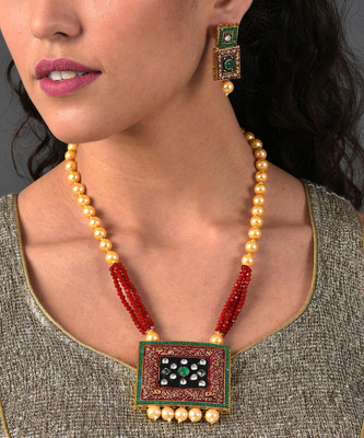 SOHI Alloy Gold-plated Multicolor Jewellery Set(Pack of 2)