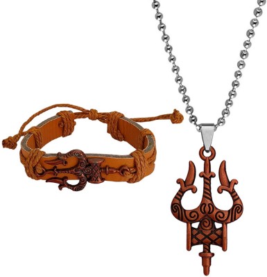 Shiv Jagdamba Zinc, Leather Copper Brown Jewellery Set(Pack of 1)