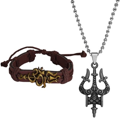 Sullery Leather Copper Copper, Grey Jewellery Set(Pack of 1)