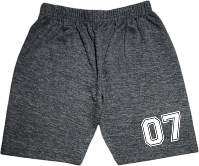 RazcalJack Short For Boys Casual Solid Polyester(Grey, Pack of 1)