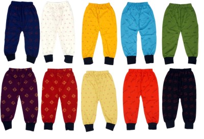 ALUXDON Track Pant For Baby Boys & Baby Girls(Multicolor, Pack of 10)