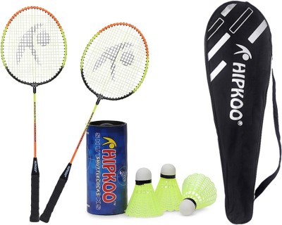 Hipkoo Sports Thunder Aluminum Badminton Racquets Set|2 Rackets with Cover,3 Nylon Shuttlecock Badminton Kit