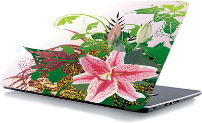 qth FLORAL LAP-3888 VINYL Reusable Laptop Skin Compatible for 15.6 inch(Theme: Nature)