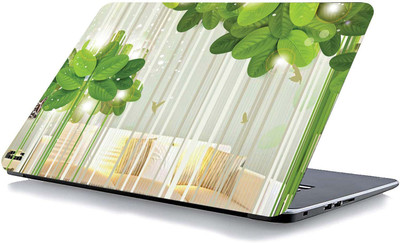 qth FLORAL LAP-3101 VINYL Reusable Laptop Skin Compatible for 15.6 inch(Theme: Nature)
