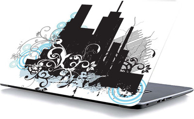 qth FLORAL LAP-3633 VINYL Reusable Laptop Skin Compatible for 15.6 inch(Theme: Graffiti)