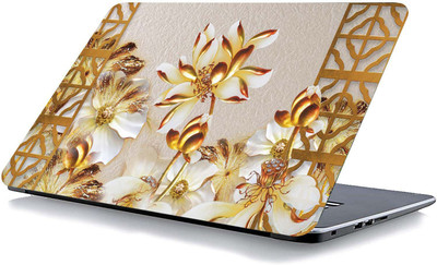 qth FLORAL LAP-3052 VINYL Reusable Laptop Skin Compatible for 15.6 inch(Theme: Nature)
