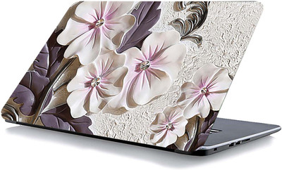 qth FLORAL LAP-2843 VINYL Reusable Laptop Skin Compatible for 15.6 inch(Theme: Spiritual)