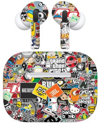 Orgic India Airpods Pro Mobile Skin(Sticker Bomb)