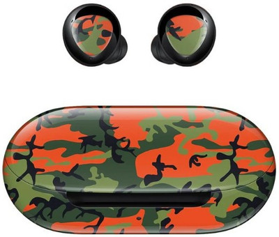 Orgic India Galaxy Buds Plus Mobile Skin(Camo Green & RED)