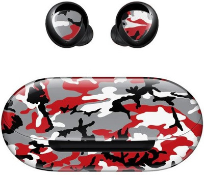 Orgic India Galaxy Buds Plus Mobile Skin(Camo Red)