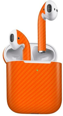 Orgic India Airpods Gen 2 Mobile Skin(Carbon Orange)