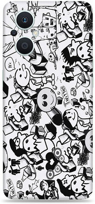 SkinoMania Oppo-F21 Pro 5g Mobile Skin(B&W Doodle)