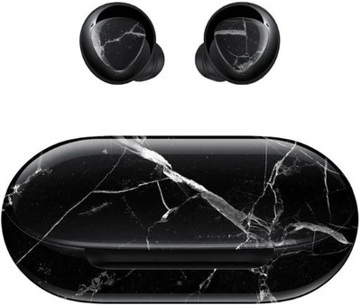Orgic India Galaxy Buds Plus Mobile Skin(Black Marble)
