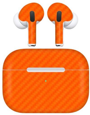 Orgic India Airpods Pro Mobile Skin(Carbon Orange)