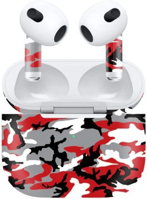 Orgic India Airpods Gen 3 Mobile Skin(Camo Red)