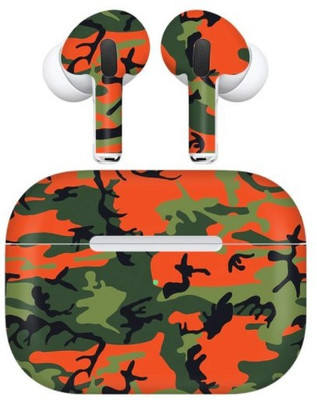 Orgic India Airpods Pro Mobile Skin(Camo Green & RED)