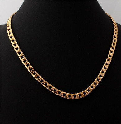 LABHUBAMON Neck chain for mens and chain for boy gold plated Gold-plated Plated Copper Chain