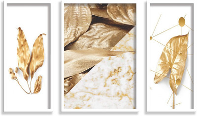 saf Digital Reprint 13.5 inch x 10.5 inch Painting(With Frame, Pack of 3)