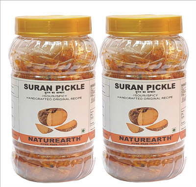 NaturEarth Suran Pickle Combo (2x400G) Maa Ke Hath Ka Mother Made Homemade Achar Mixed Pickle(2 x 400 g)