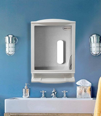 URBAN CHOICE RoyalLook_White:MultiPurpose Mirror Cabinet Plastic Wall Shelf(Number of Shelves - 7, White)