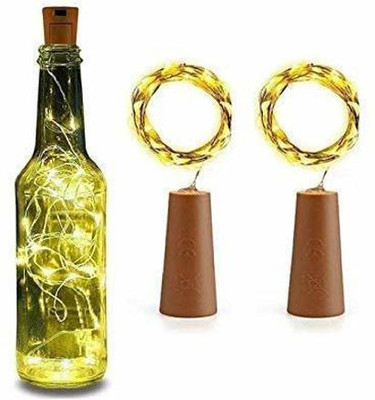 CANDLE 20 LEDs 1.98 m Yellow Steady String Rice Lights(Pack of 2)