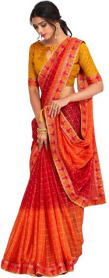 GAURIK FASHION Printed Assam Silk Pure Silk Saree(Multicolor)