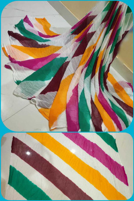 KHATRI AND SONS Color Block Bollywood Chiffon Saree(Maroon)