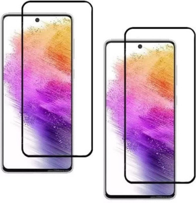 ISAAK Edge To Edge Tempered Glass for Samsung Galaxy A73 5G Edge to Edge, Full Glue, 11D Tempered Glass(Pack of 2)