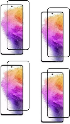 ISAAK Edge To Edge Tempered Glass for Samsung Galaxy A73 5G Edge to Edge, Full Glue, 11D Tempered Glass(Pack of 4)