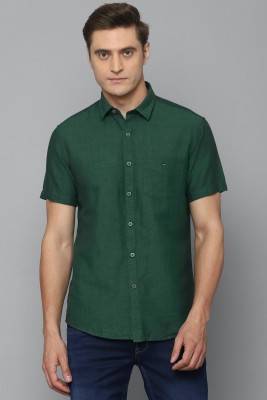 LOUIS PHILIPPE Men Solid Casual Green Shirt