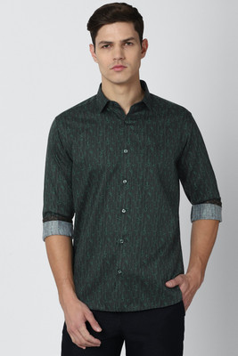 VAN HEUSEN Men Printed Casual Green Shirt