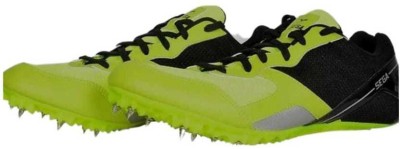 SEGA BY STAR IMPACT PVT LTD Original FLOWER - Athletic Spikes Running Shoes For Men(Green, Black)