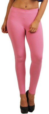 FIDATO Ankle Length  Western Wear Legging(Pink, Solid)