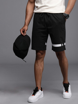 WROGN Printed Men Black Regular Shorts