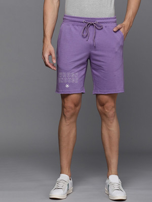 WROGN Printed Men Purple Regular Shorts