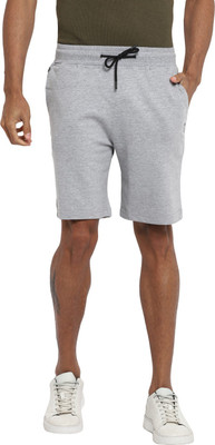 TURTLE Solid Men Grey Casual Shorts